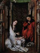 Rogier van der Weyden kristi fodelse altartavlan i miraflores USA oil painting artist